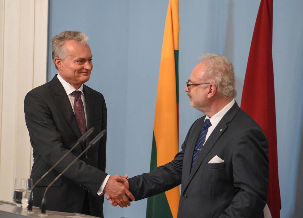 G. Nausėda susitiko su Latvijos prezidentu E. Levitu