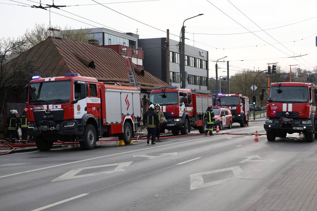 Kaune, Jurbarko gatvėje, kilo gaisras
