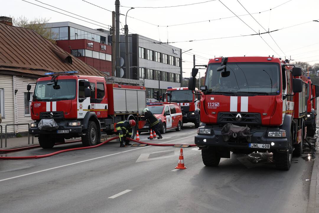 Kaune, Jurbarko gatvėje, kilo gaisras