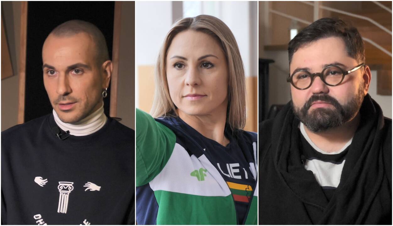 Vaidotas Valiukevičius (kairėje), Laura Asadauskaitė, Rafailas Karpis