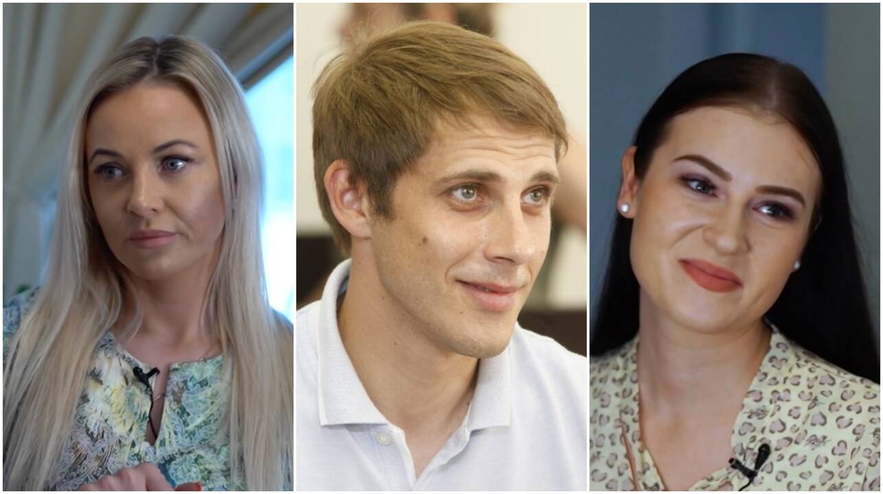 Mia Pilibaitytė (kairėje), Nerijus Antanavičius bei buvusi draugė Greta