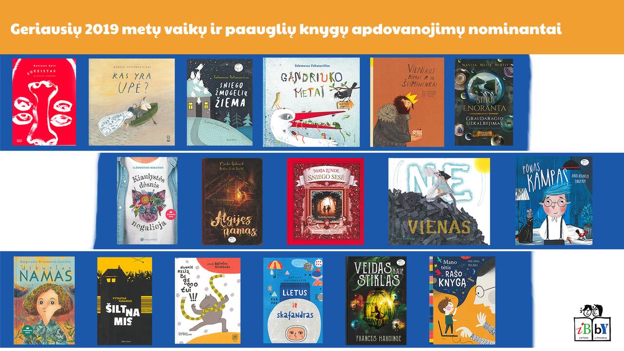 Skelbiami geriausių 2019-ųjų vaikų ir paauglių knygų apdovanojimų nominantai