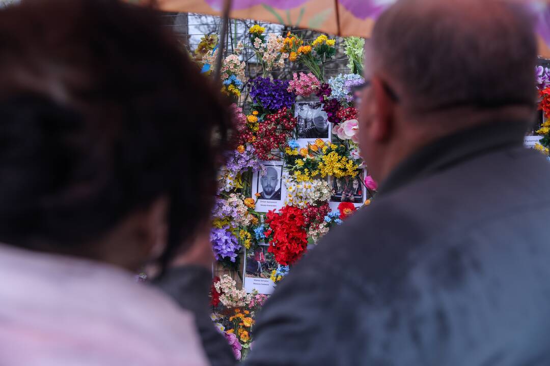 Lvivo centre esantis monumentas žuvusiems Ukrainoje