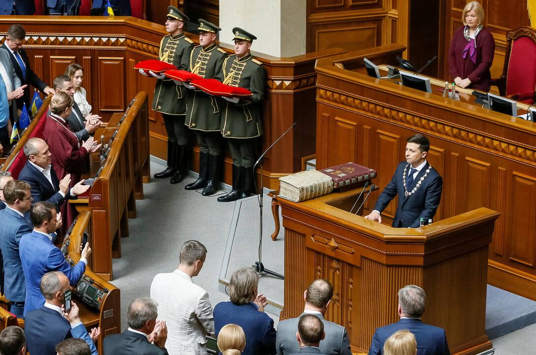 V. Zelenskis prisaikdintas Ukrainos prezidentu
