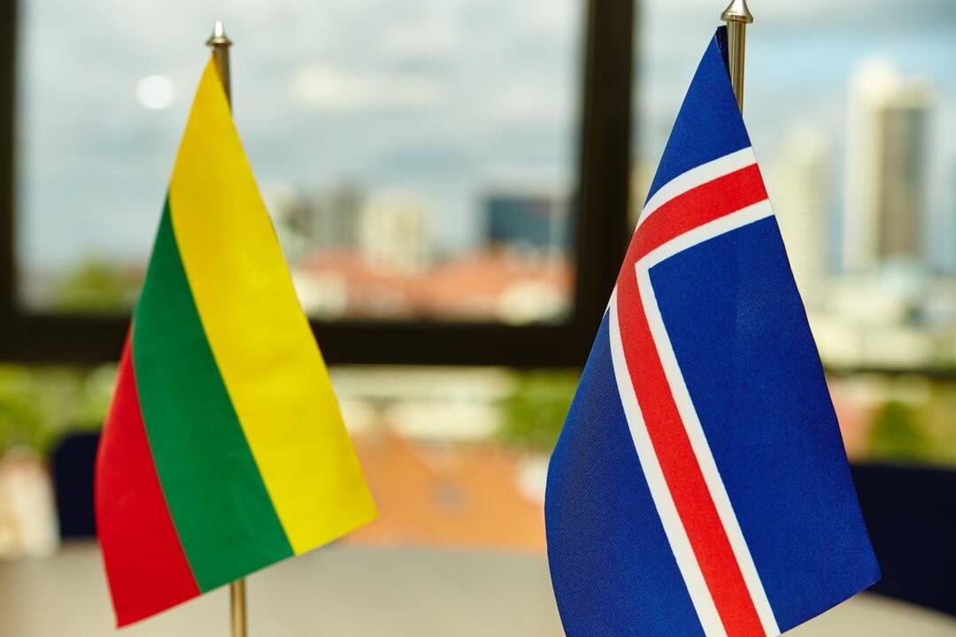 Lietuvos ir Islandijos vėliavos