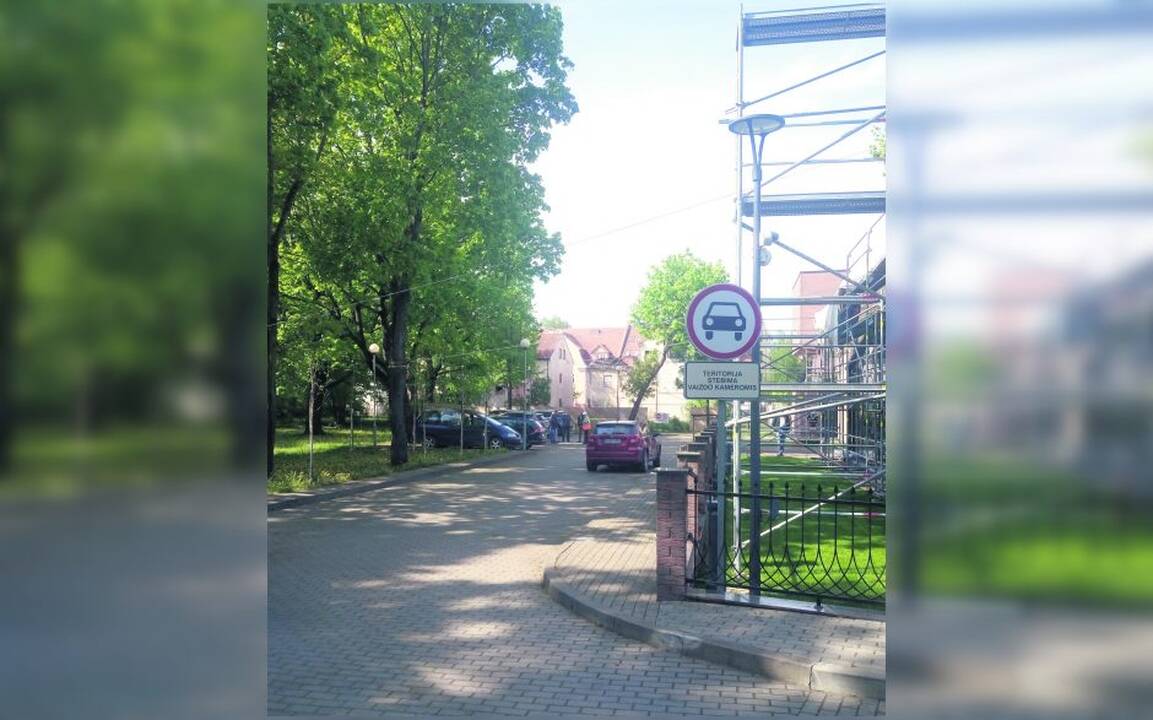 Nuosavybė: Skulptūrų parke esančioje gatvelėje eismą reguliuoja privatūs kelio ženklai, pastatyti privačiuose sklypuose, todėl valdininkai, net ir prokurorams nurodžius juos griauti, nedrįsta jų liesti.