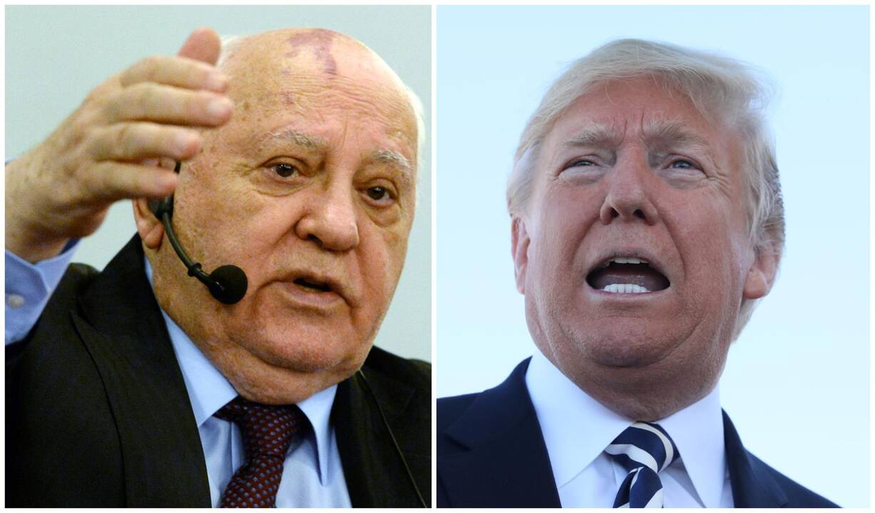 Michailas Gorbačiovas ir Donaldas Trumpas