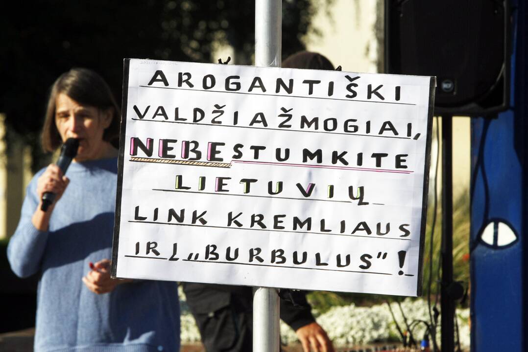 Skiepų priešininkų mitingas Klaipėdoje