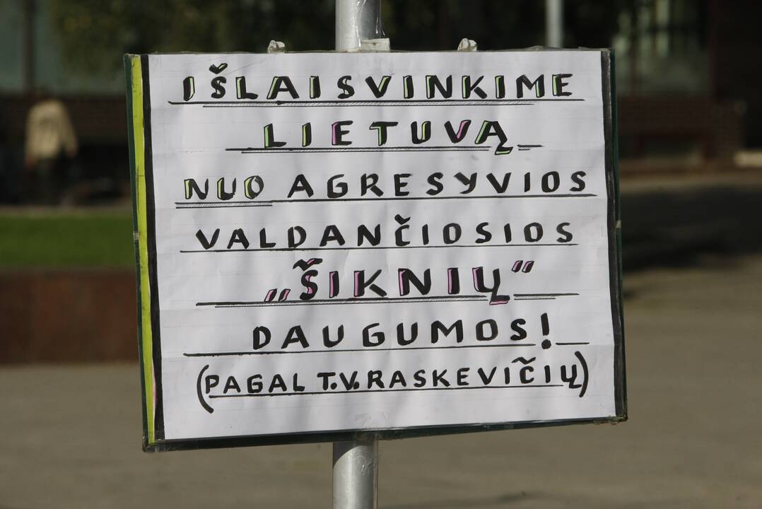 Skiepų priešininkų mitingas Klaipėdoje