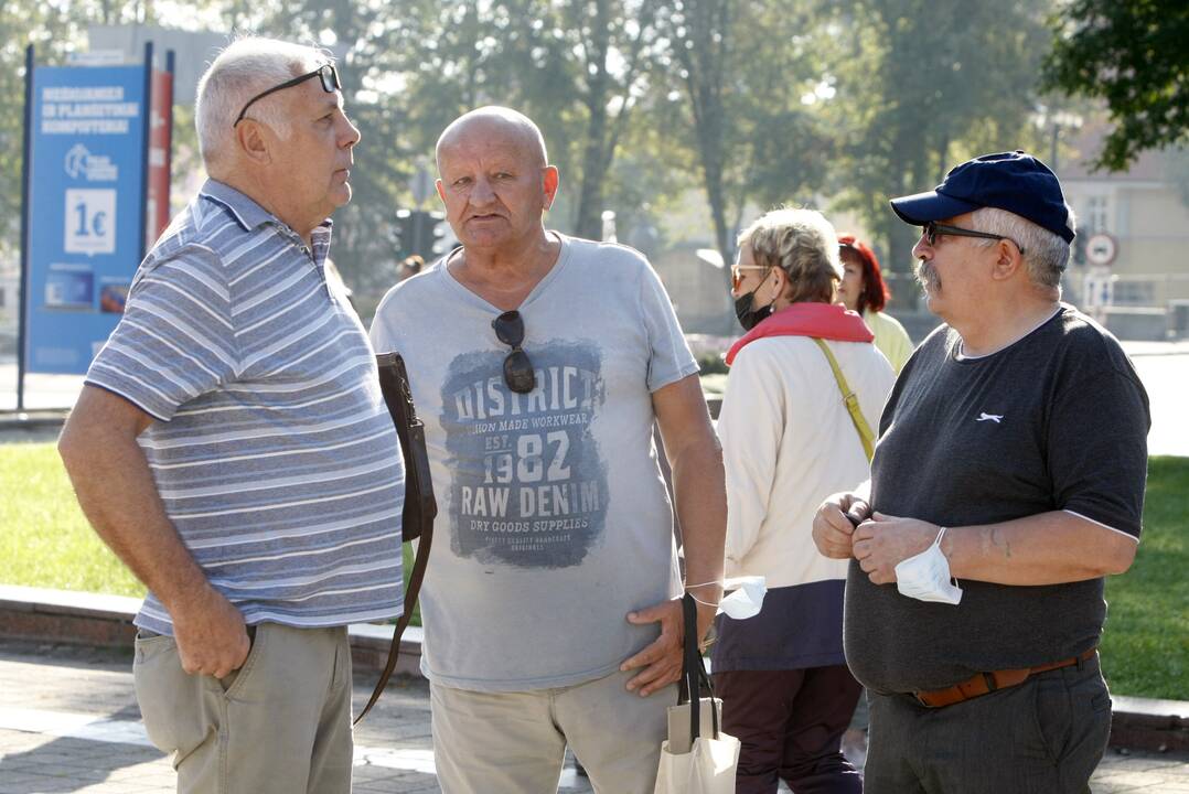 Skiepų priešininkų mitingas Klaipėdoje