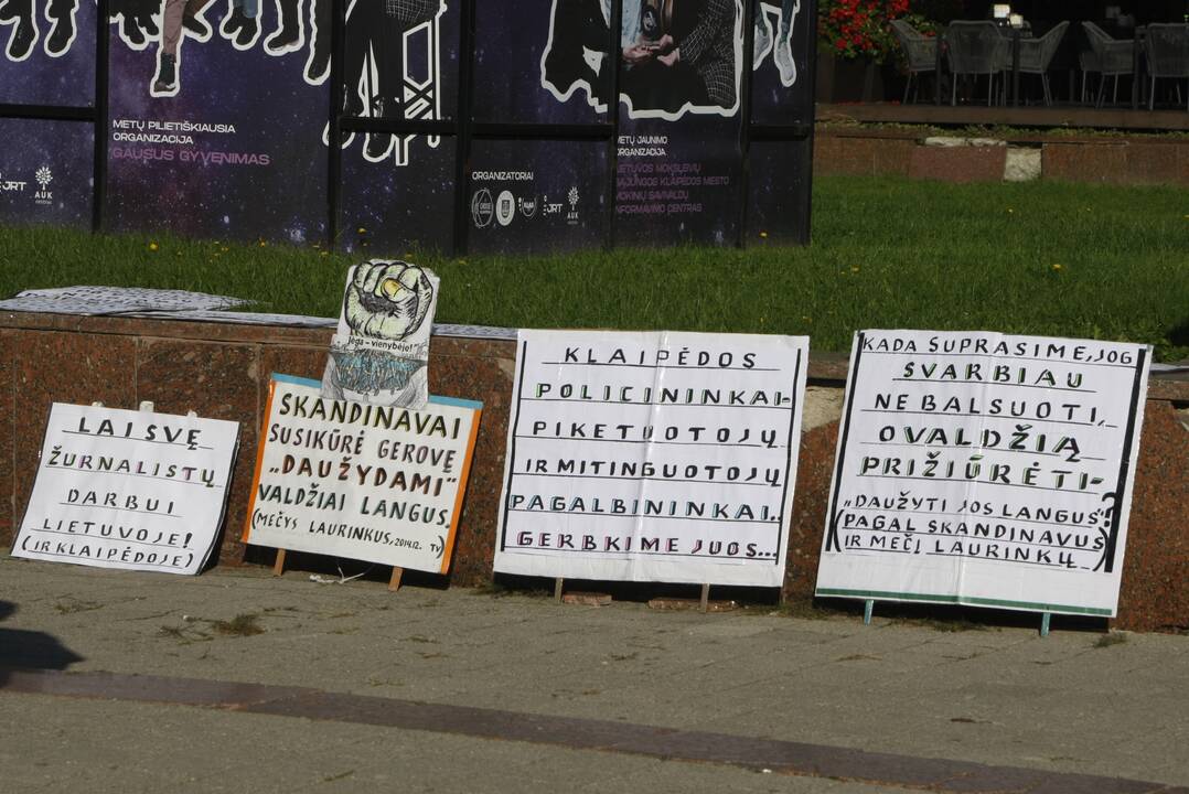 Skiepų priešininkų mitingas Klaipėdoje