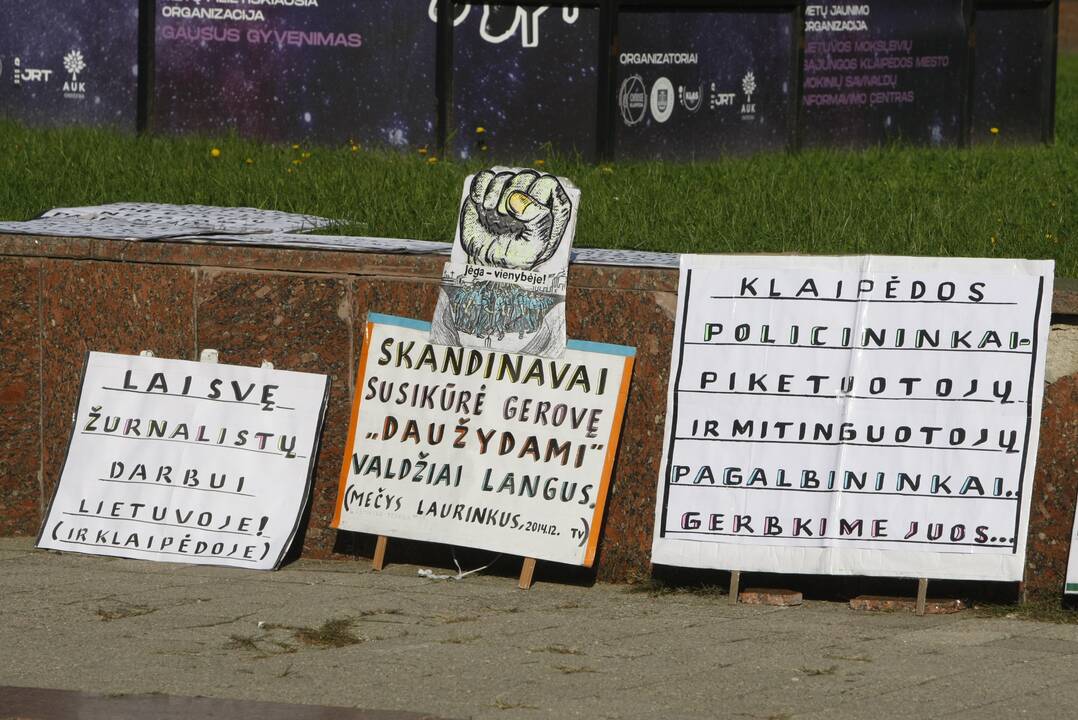 Skiepų priešininkų mitingas Klaipėdoje