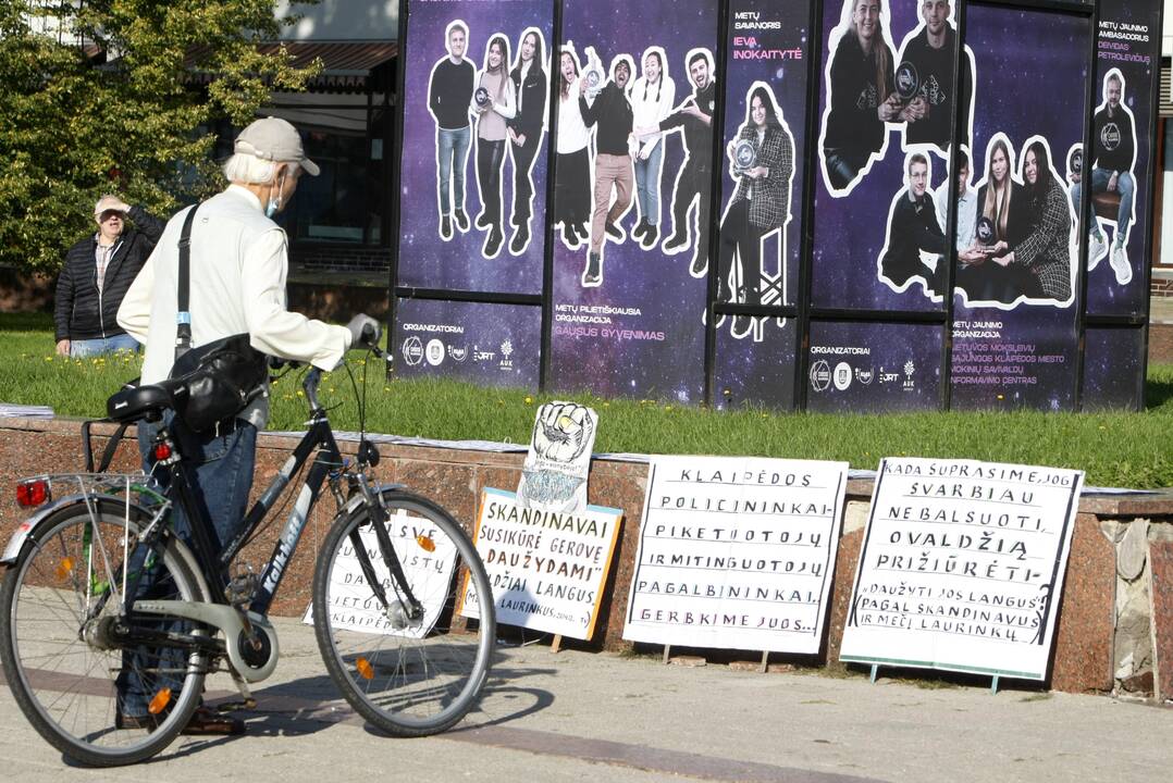 Skiepų priešininkų mitingas Klaipėdoje