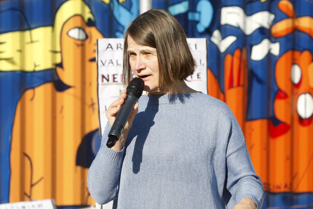 Skiepų priešininkų mitingas Klaipėdoje