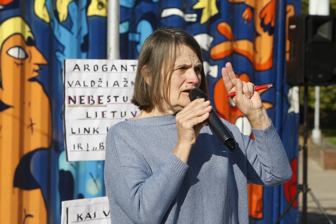 Skiepų priešininkų mitingas Klaipėdoje