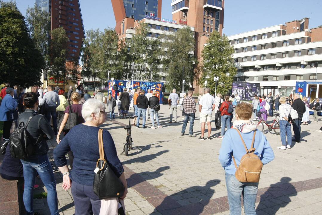 Skiepų priešininkų mitingas Klaipėdoje