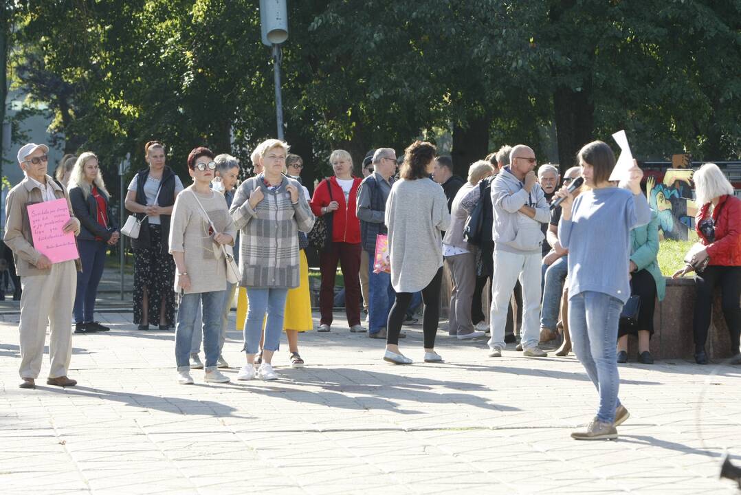 Skiepų priešininkų mitingas Klaipėdoje