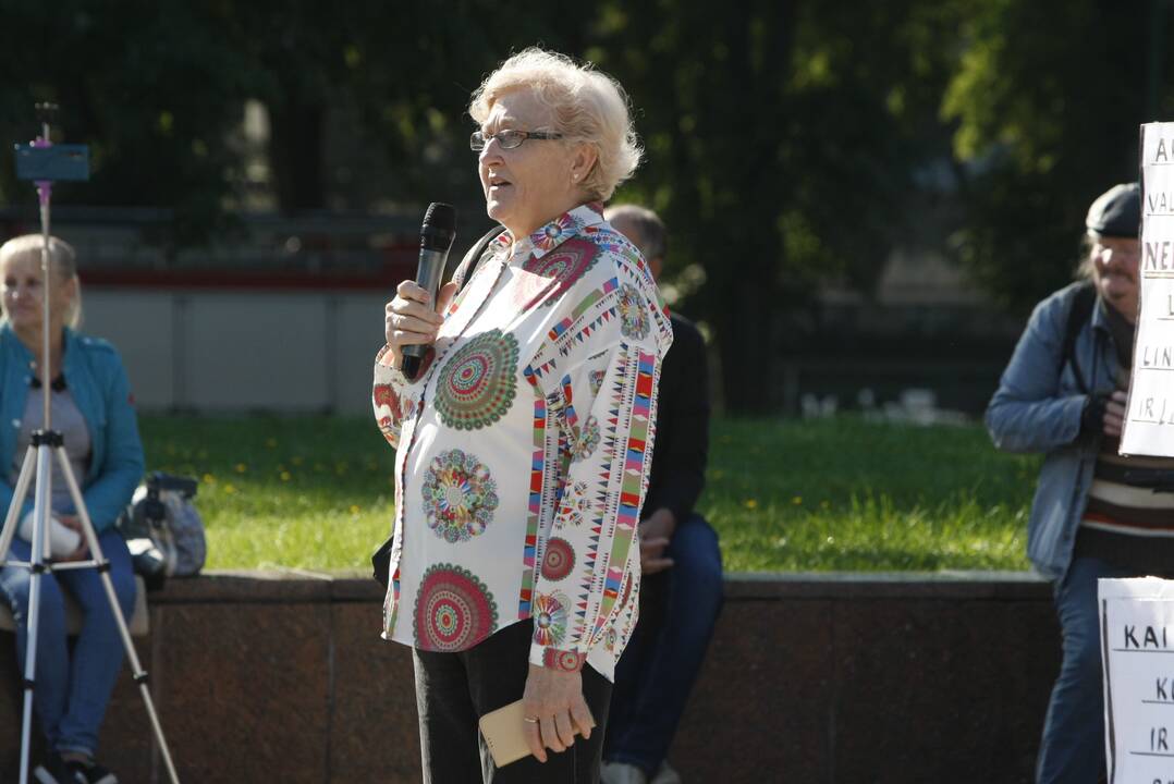 Skiepų priešininkų mitingas Klaipėdoje