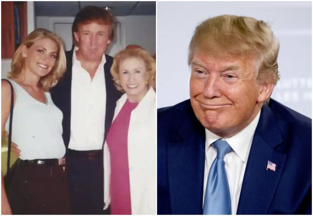 Amy Dorris (kairėje) ir Donaldas Trumpas
