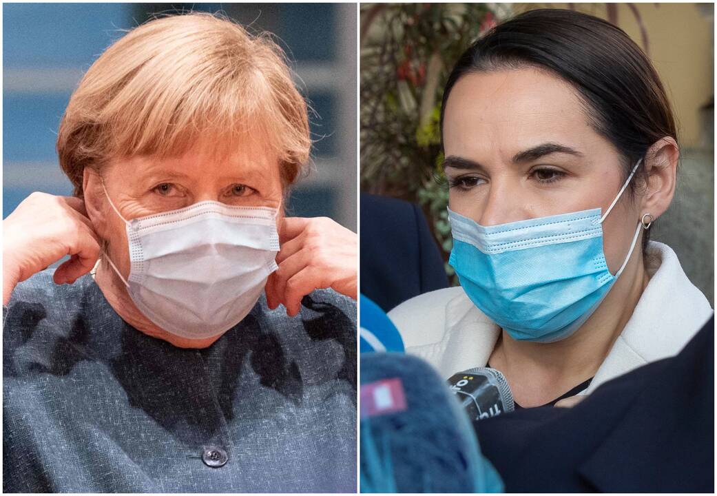 Angela Merkel ir Sviatlana Cichanouskaja