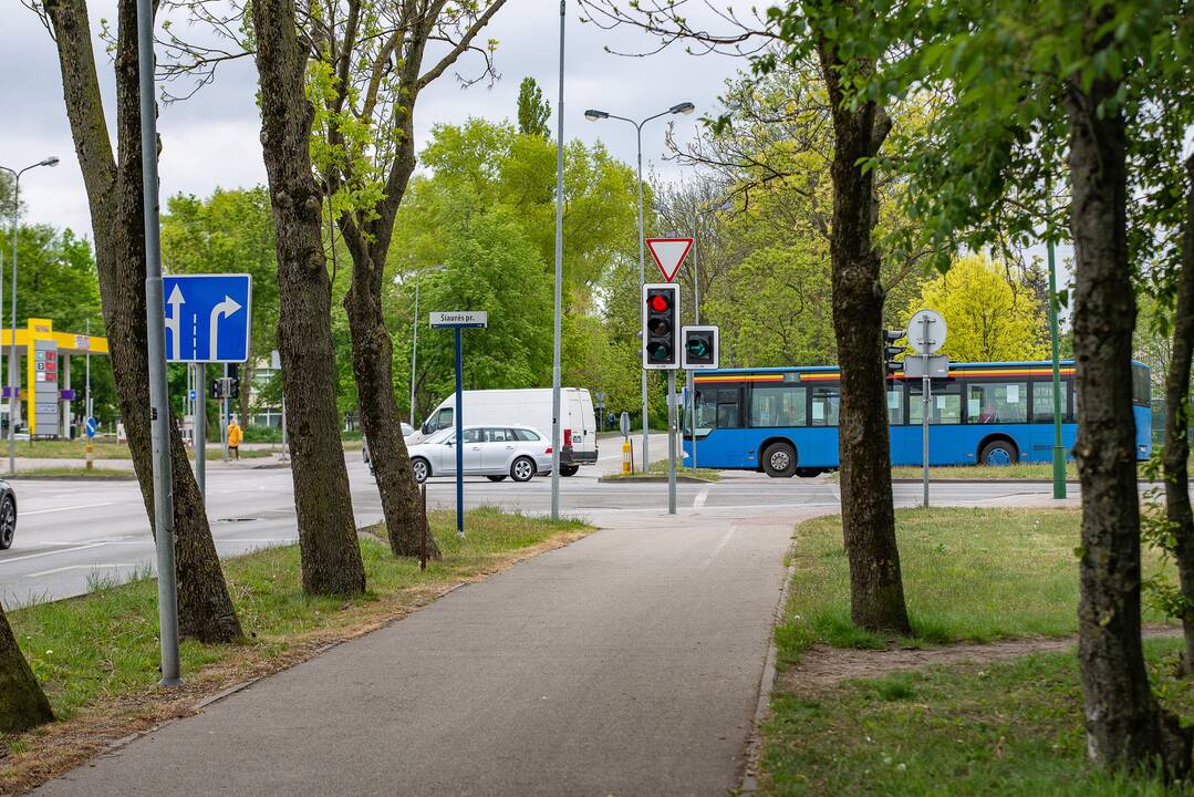 Įrengė: neseniai papildoma sekcija atsirado Šiaurės prospekto ir Kretingos gatvės sankryžoje.