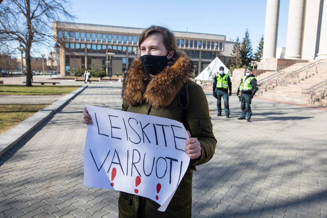 Prie Seimo – protestas dėl vairavimo egzaminų atnaujinimo