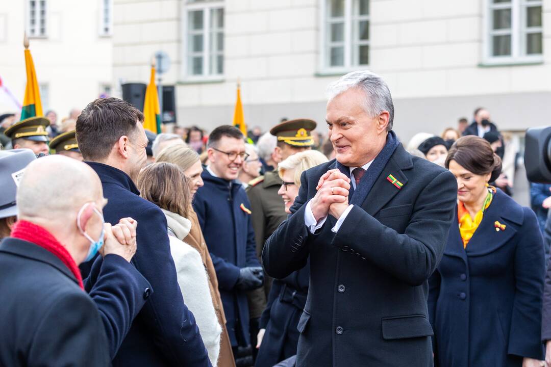 S. Daukanto aikštėje – Baltijos valstybių vėliavų pakėlimo ceremonija