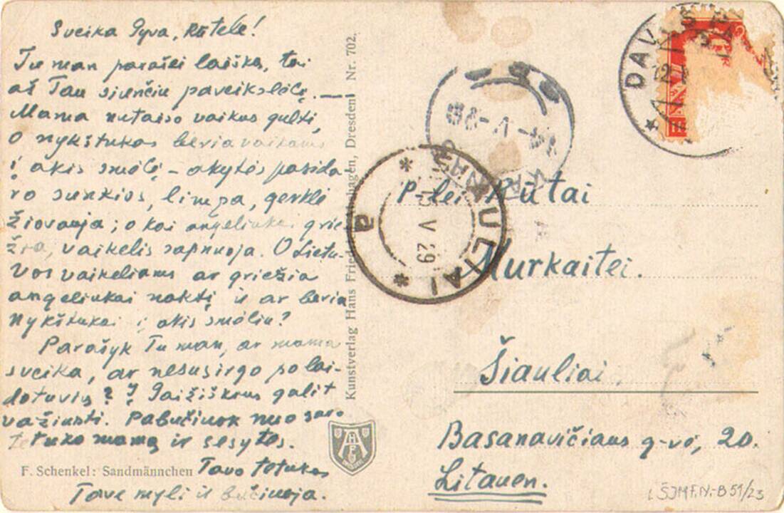 J. Jablonskio laiškas, adresuotas Z. Kuzmickiui. Kaunas, 1926 m. kovo 6 d.