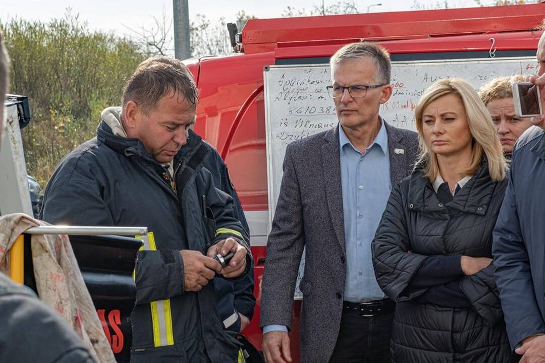 Valstybės ekstremalių situacijų komisija apsilankė Alytaus gaisravietėje