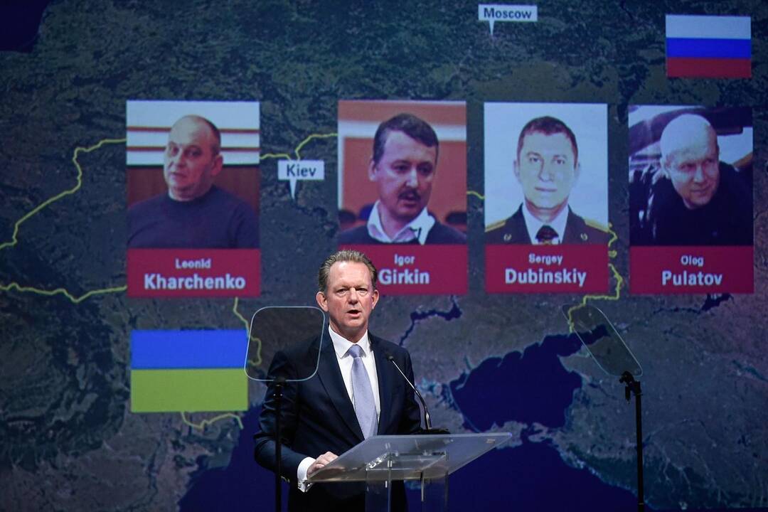 Nyderlanduose be kaltinamųjų prasidėjo teismas dėl virš Ukrainos numušto lėktuvo