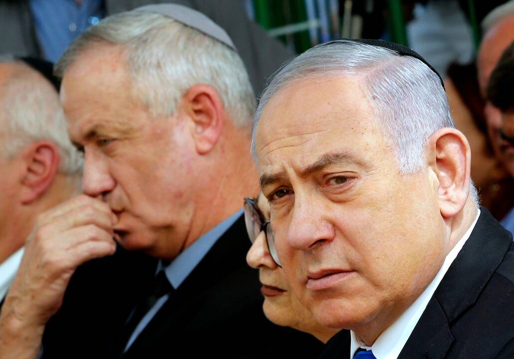 Benjaminas Netanyahu ir Benny Gantza
