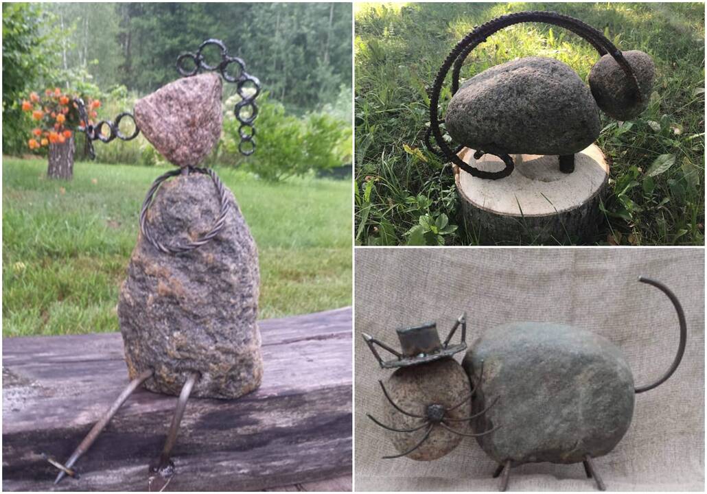 Transformacija: riedulių skulptorius A. Strioga beveik nekeičia – tik pažadina juose tūnančią gyvybę.