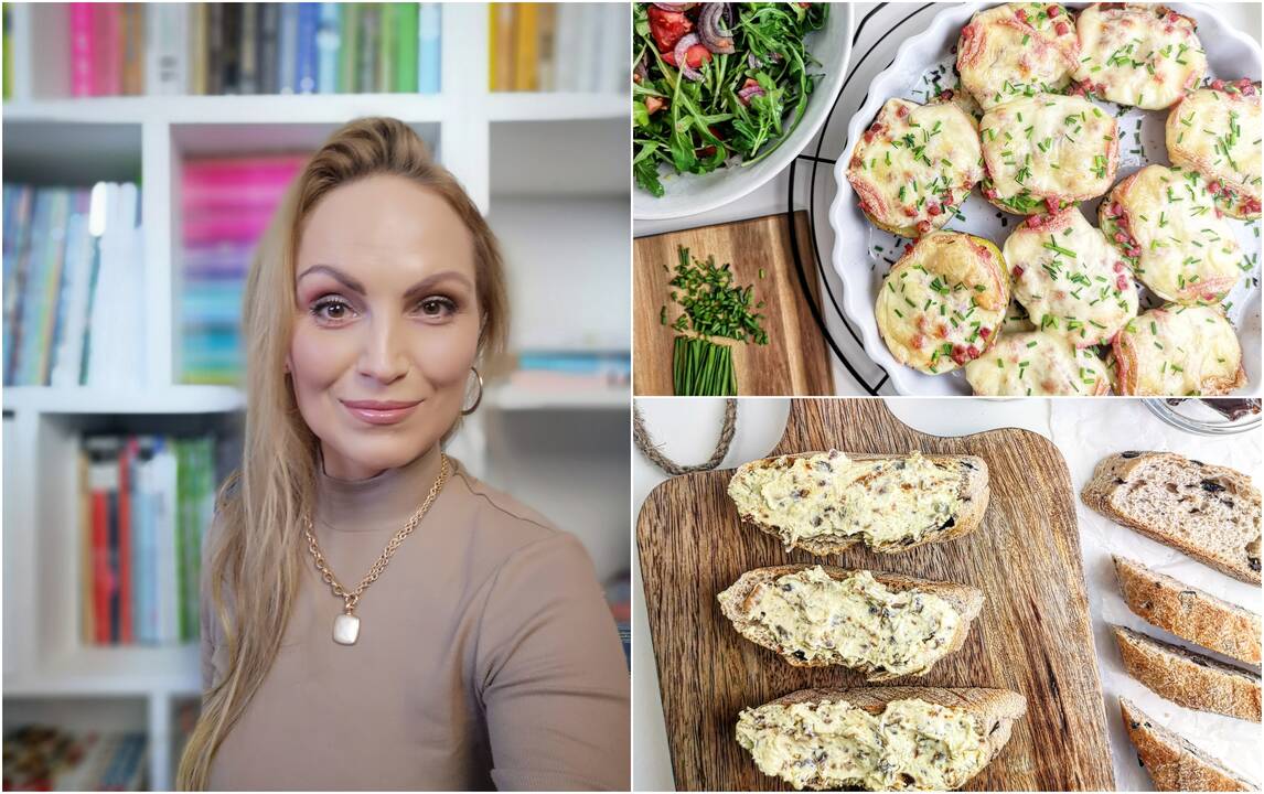 Aistra: K.Požienė vadina save receptų kolekcininke. Šį pomėgį įrodo už jos nugaros išrikiuotos maisto gaminimo knygos.