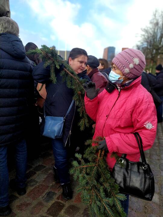 Įvyko: kasmetinė tradicija grįžo, miškininkai ir vėl dalijo eglių šakas.