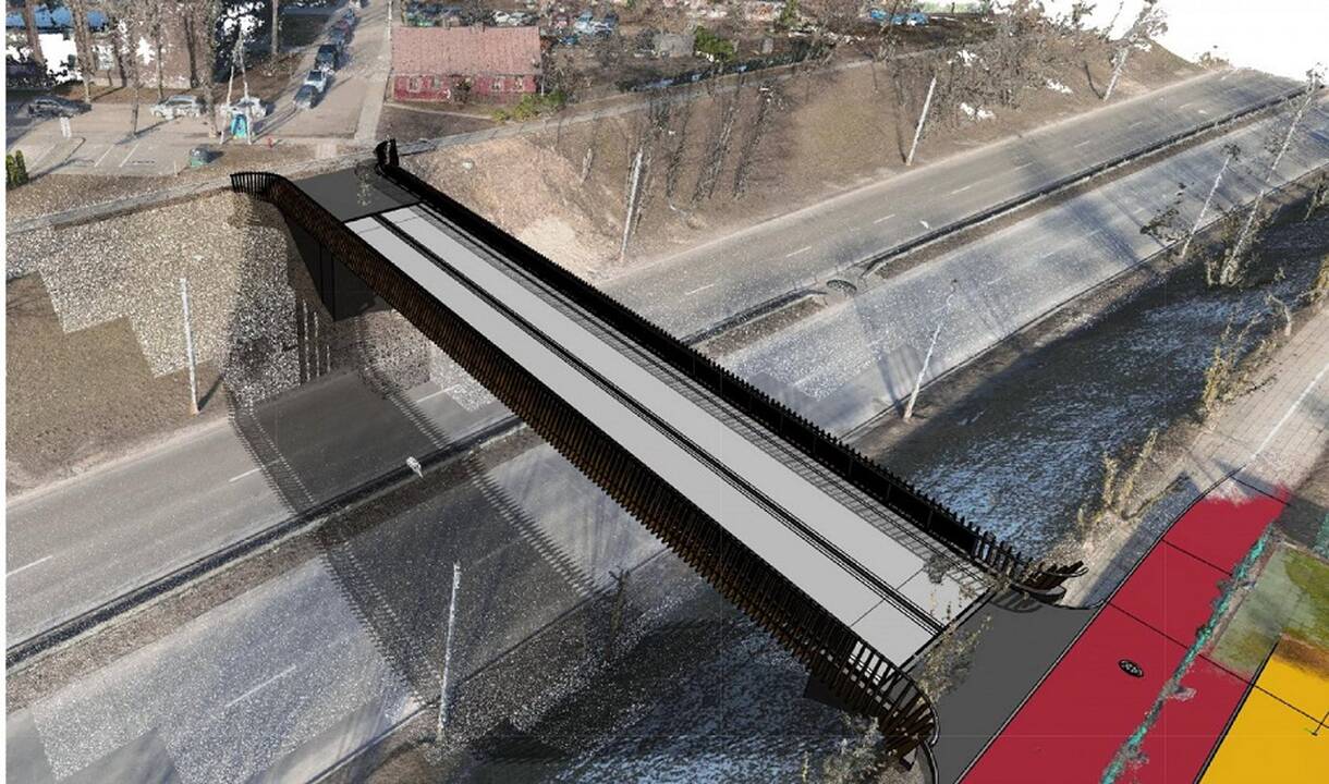 Dvi Žvėryno puses ketinama sujungti nauju viaduku pėstiesiems ir dviratininkams