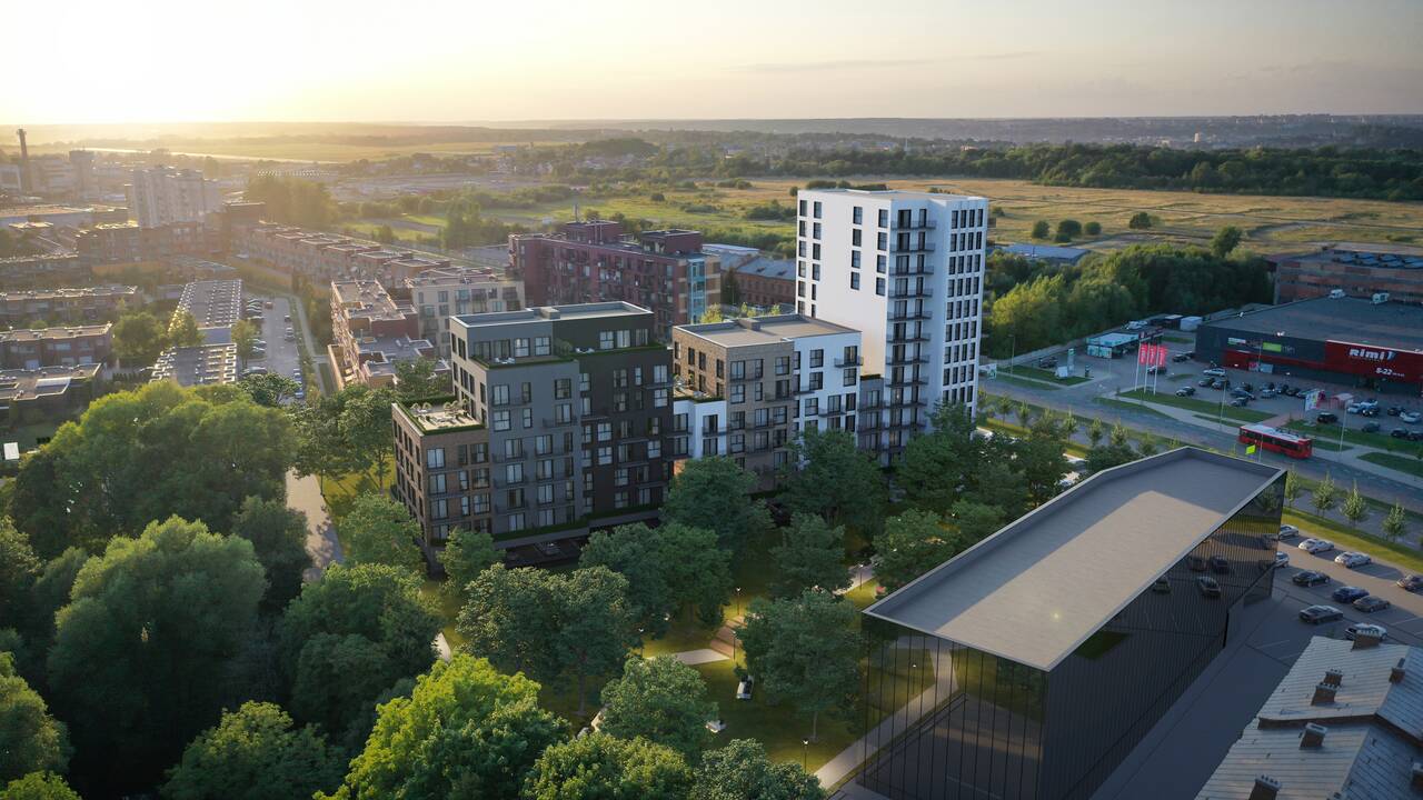 Vieta: naujas gyvenamųjų namų projektas vystomas Europos prospekte.