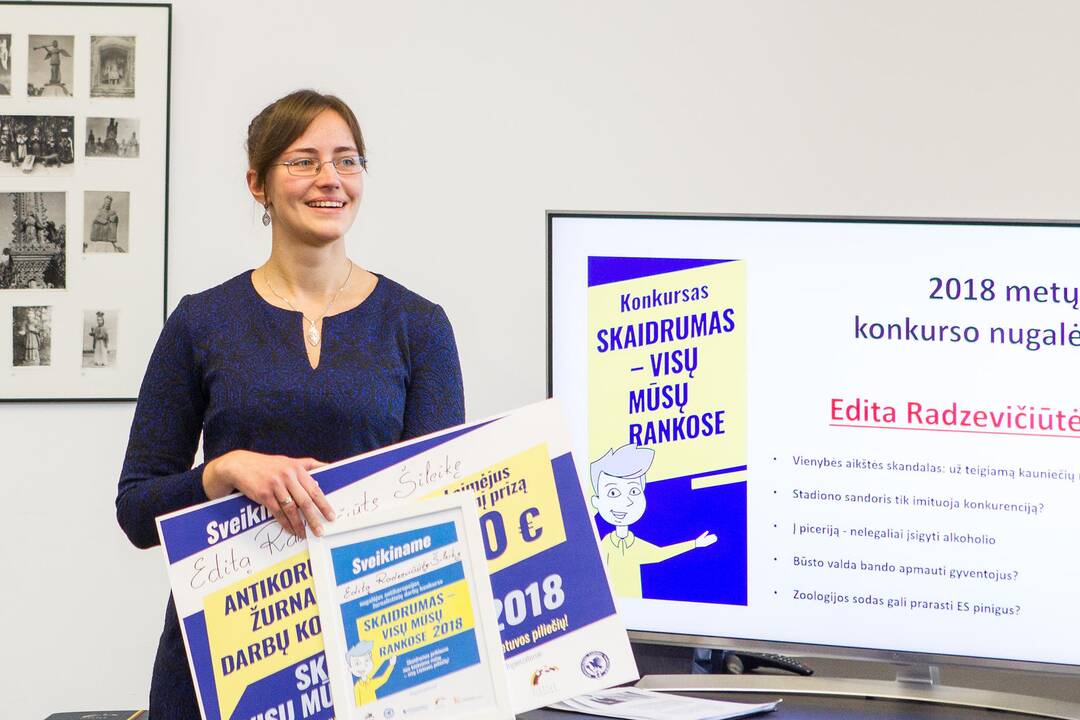 Žurnalistinių darbų konkurso „Skaidrumas – visų mūsų rankose 2018“ apdovanojimai