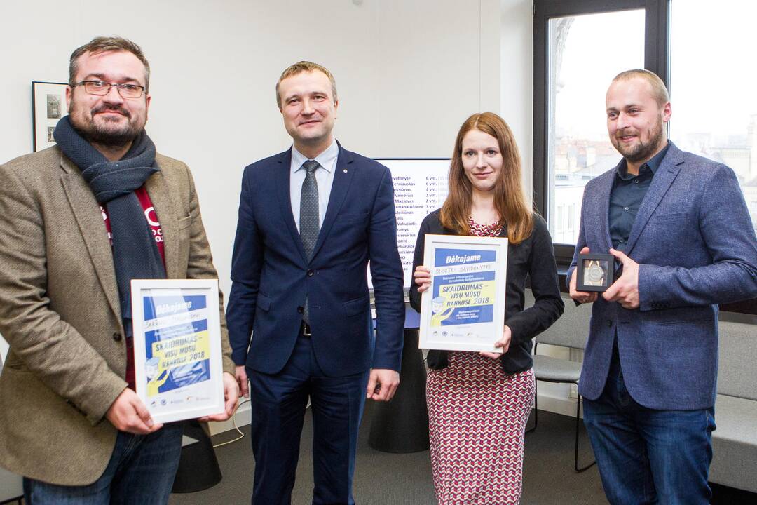 Žurnalistinių darbų konkurso „Skaidrumas – visų mūsų rankose 2018“ apdovanojimai