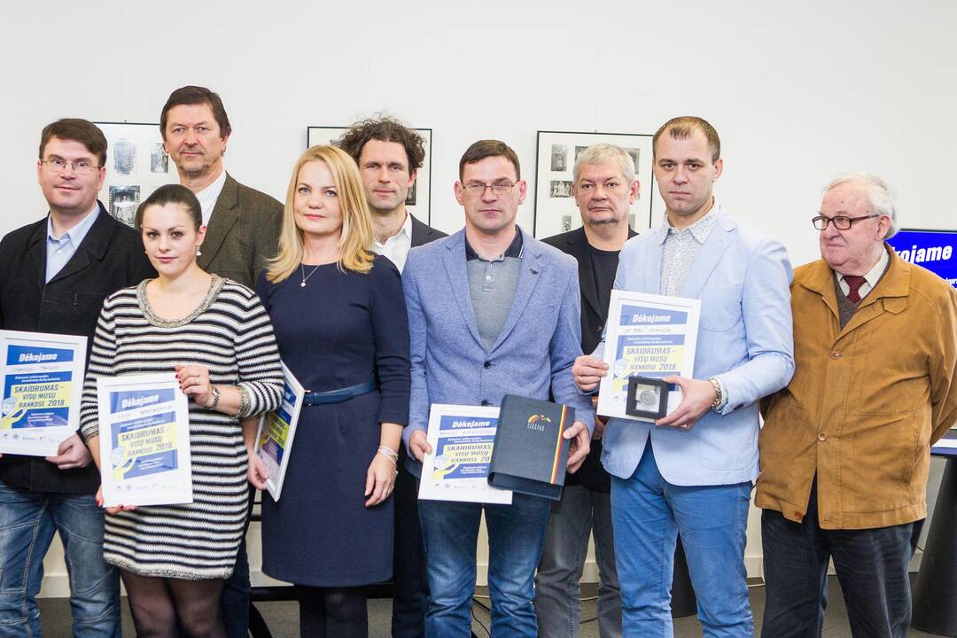 Žurnalistinių darbų konkurso „Skaidrumas – visų mūsų rankose 2018“ apdovanojimai