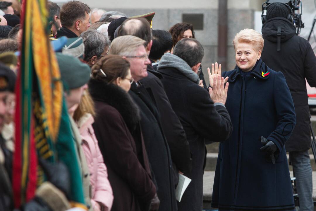 Trijų Baltijos valstybių vėliavų pakėlimo ceremonija S. Daukanto aikštėje