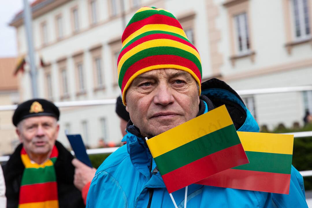 Trijų Baltijos valstybių vėliavų pakėlimo ceremonija S. Daukanto aikštėje