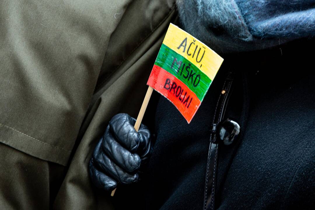 Vasario 16-osios minėjimas prie Lietuvos nepriklausomybės signatarų namų