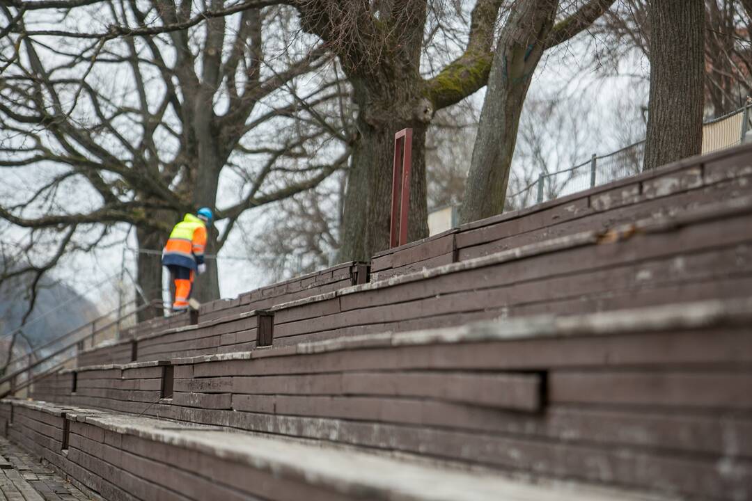 Pradėta tvarkyti kauniečių pamėgta poilsio vieta – amfiteatras