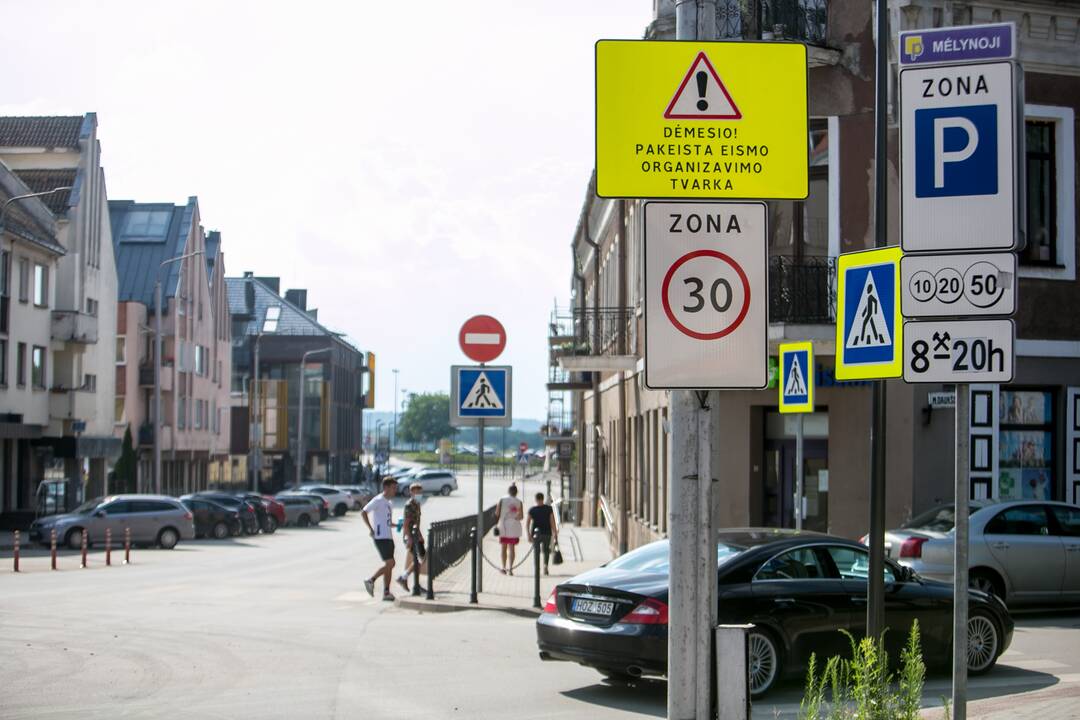 Senamiestyje – vėl nauja eismo tvarka
