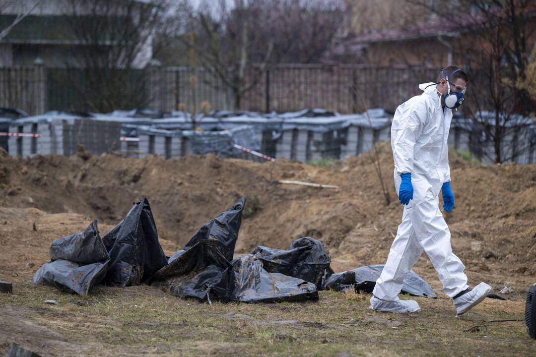 Ukrainos parlamentarė: Kyjivo morguose šiuo metu laikomi daugiau kaip 1 tūkst. civilių kūnai