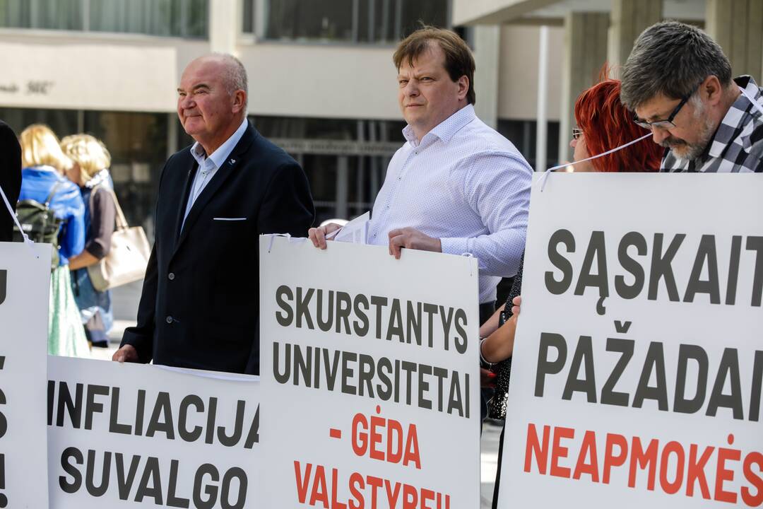 Lietuvos aukštųjų mokyklų profesinių sąjungų susivienijimo piketas