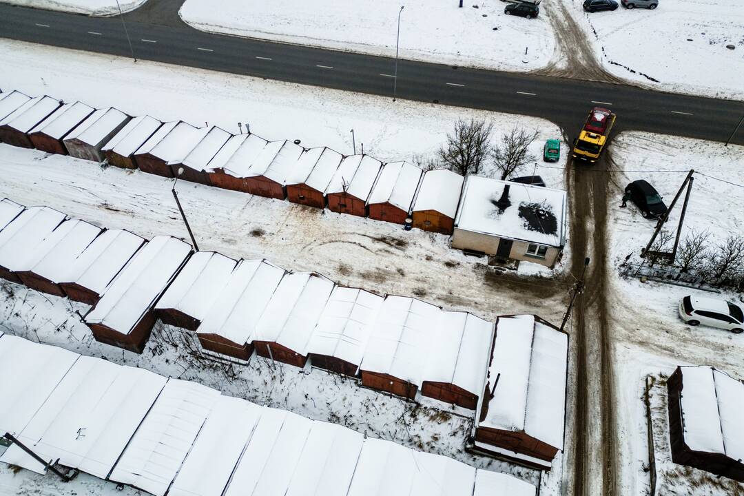 Garažai Technikos g., kur buvo laikoma pagrobta mergaitė