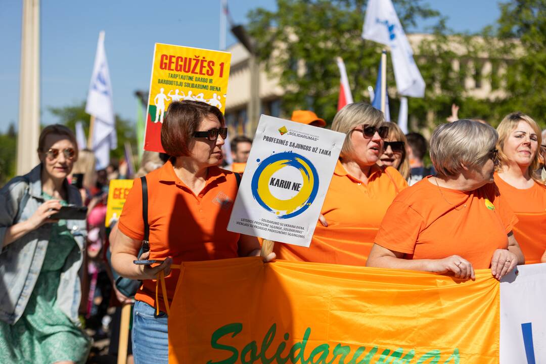 Profesinių sąjungų eitynės ir protestas Gegužės 1-osios proga