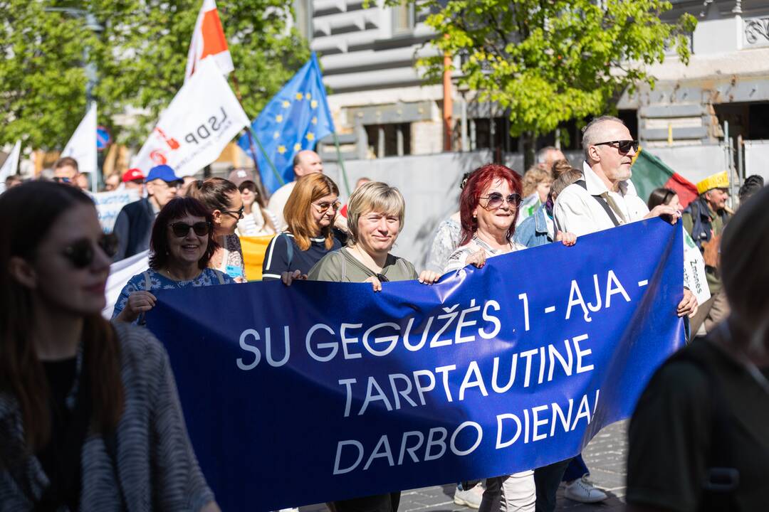 Profesinių sąjungų eitynės ir protestas Gegužės 1-osios proga