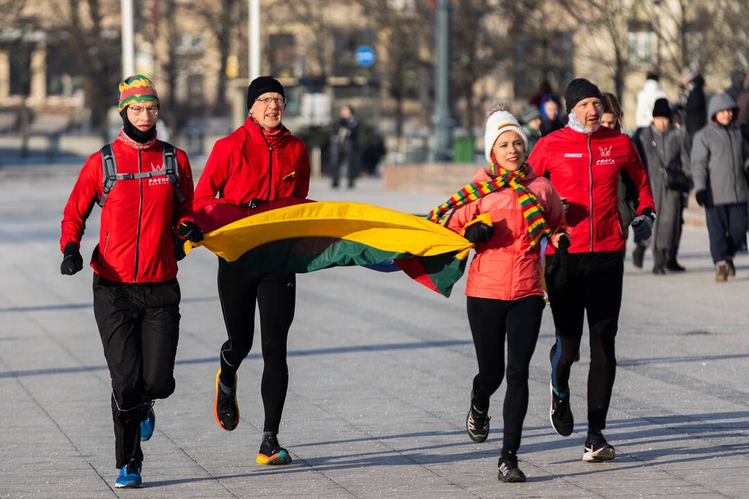 Vasario 16-osios jaunimo eisena „Lietuvos valstybės keliu“